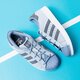 detské tenisky (obuv) ADIDAS SUPERSTAR C bz0369 farba modrá
