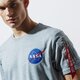 pánske tričko ALPHA INDUSTRIES TRIČKO NASA HEAVY T 188502-17 farba sivá