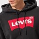 pánska mikina LEVI'S MIKINA S KAPUCŇOU STANDARD GRAPHIC HOODIE 38424-0001 farba čierna