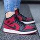 detské tenisky (obuv) AIR JORDAN 1 MID BG 554725-610 farba červená