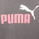 detská mikina PUMA MIKINA S KAPUCŇOU GIRLS' CORE CROP HOODIE JUN 84868603 farba sivá