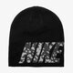 detská čiapka NIKE ČIAPKA ZIMNÁ NSW CAMO SPILL BEANIE 688768011 farba čierna