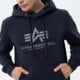 pánska mikina ALPHA INDUSTRIES MIKINA S KAPUCŇOU BASIC 178312-07 farba tmavomodrá