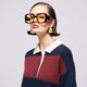dámske nohavice LEVI'S SVETER IVY LEAGUE STRIPED SWEATER REDS a8504-0001 farba bordová