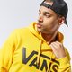 pánska mikina VANS MIKINA S KAPUCŇOU VANS CLASSIC PO HOODIE II vn0a456b85w1 farba žltá