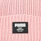 detská čiapka PUMA ČIAPKA ZIMNÁ RIBBED CLASSIC BEANIE 2283103 farba ružová
