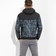 Prechodná bunda pánska (jarná/jesenná) NIKE BUNDA M NSW WR AOP HOODIE FZ BB 823369010 farba sivá