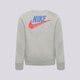 detská mikina NIKE MIKINA B NSW SI FLC CREW BB fd1199-063 farba sivá