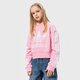 detská mikina ADIDAS MIKINA S KAPUCŇOU CROPPED HOODIE GIRL hd2008 farba ružová