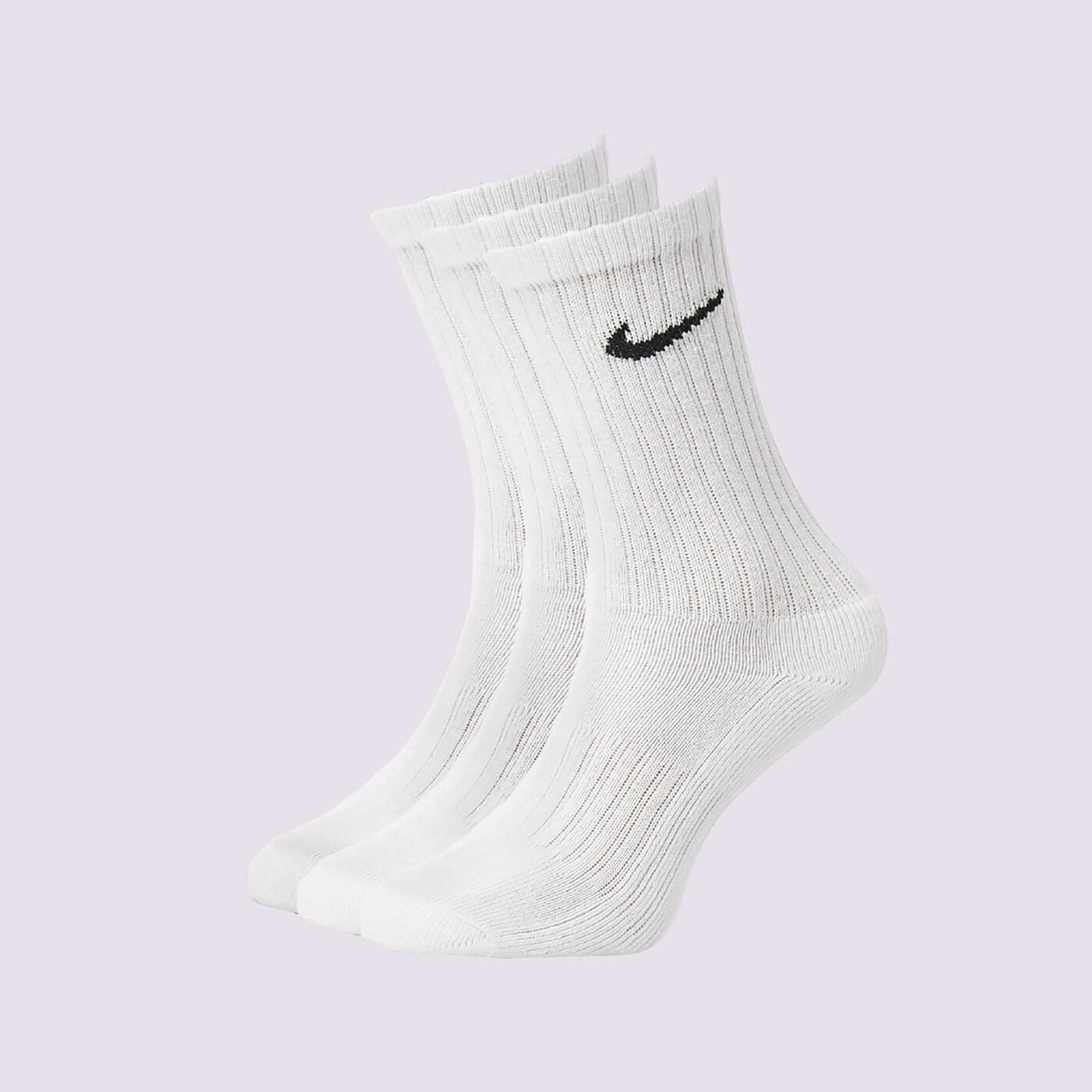 NIKE PONOŽKY 3PPK VALUE COTTON CREW SX4508-101 farba BIELA