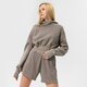dámska mikina REEBOK MIKINA S KAPUCŇOU CL RBK ND CROP HOODIE hb8622 farba sivá