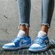 dámske tenisky (obuv) WMNS AIR JORDAN 1 LOW ao9944-441 farba modrá