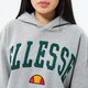 dámska mikina ELLESSE MIKINA S KAPUCŇOU RAMO CROP HOODY GREY MRL sgp15918112 farba sivá