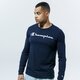 pánske tričko CHAMPION TRIČKO CREWNECK LONG SLEEVE TRIČKO 214748bs501 farba tmavomodrá