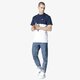 pánske tričko VANS TRIČKO SS MN COLORBLOCK TEE NVY/WHT vn0a3czd5s21 farba tmavomodrá