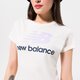 dámske tričko NEW BALANCE TRIČKO NB ESSENTIALS STACKED LOGO TEE wt91546mlt farba biela