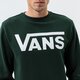 pánska mikina VANS MIKINA MN VANS CLASSIC CREW II vn0a456a4cl farba zelená