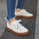dámske tenisky (obuv) PUMA PLATFORM V2 SUEDE 36646102 farba béžová