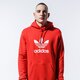 pánska mikina ADIDAS MIKINA S KAPUCŇOU TREFOIL HOODIE fm3783 farba červená