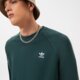pánska mikina ADIDAS MIKINA ESSENTIAL CREW hj7993 farba zelená