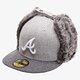 detská čiapka NEW ERA ČIAPKA MELTON DOGEAR ATLANTA BRAVES 10891908 farba sivá