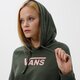 dámska mikina VANS MIKINA S KAPUCŇOU FLYING V FT BOXY HOODIE vn0a4bg37wj1 farba zelená