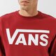 pánska mikina VANS MIKINA VANS CLASSIC CREW II vn0a456azbs1 farba bordová