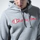pánska mikina CHAMPION MIKINA S KAPUCŇOU LOGO HOODY 215496em006 farba sivá