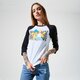 dámske tričko VANS TRIČKO VANS X THE SIMPSONS FAMILY RAGLAN vn0a4v47zzz farba biela