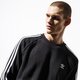 pánska mikina ADIDAS MIKINA 3-STRIPES CREW dv1555 farba čierna
