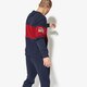 pánska mikina NEW ERA MIKINA WORLD HOOD CREW NEW ERA NIGHT SHIFT NAVY/CARD 11517693 farba tmavomodrá