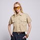 dámske tričko DICKIES KOŠEĽA WORK SHIRT CROPPED SS W dkdfs573khk1 farba hnedá