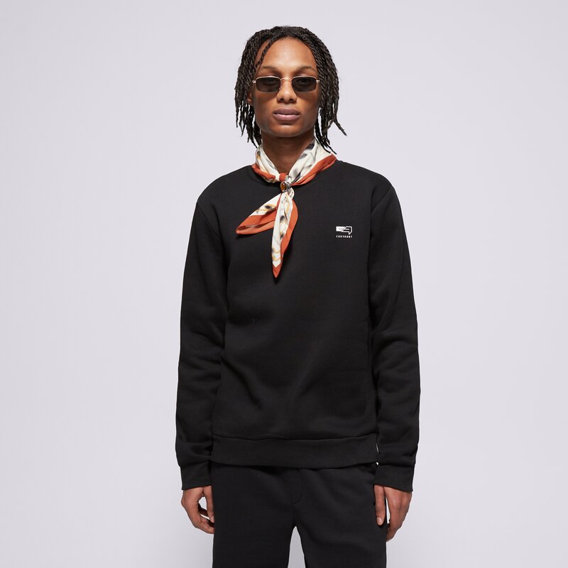 CONFRONT MIKINA SMALL LOGO CREW BLACK 