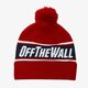 detská čiapka VANS ČIAPKA ZIMNÁ OFF THE WALL POM BEANIE vn0a2yr7tn31 farba červená