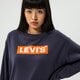 dámska mikina LEVI'S MIKINA GRAPHIC STANDARD CREW 18686-0061 farba tmavomodrá