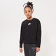 detská mikina NIKE MIKINA G NSW CLUB FLC BF CREW LBR GIRL dd7473-010 farba čierna