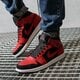 pánske tenisky (obuv) AIR JORDAN 1 MID 554724-054 farba červená