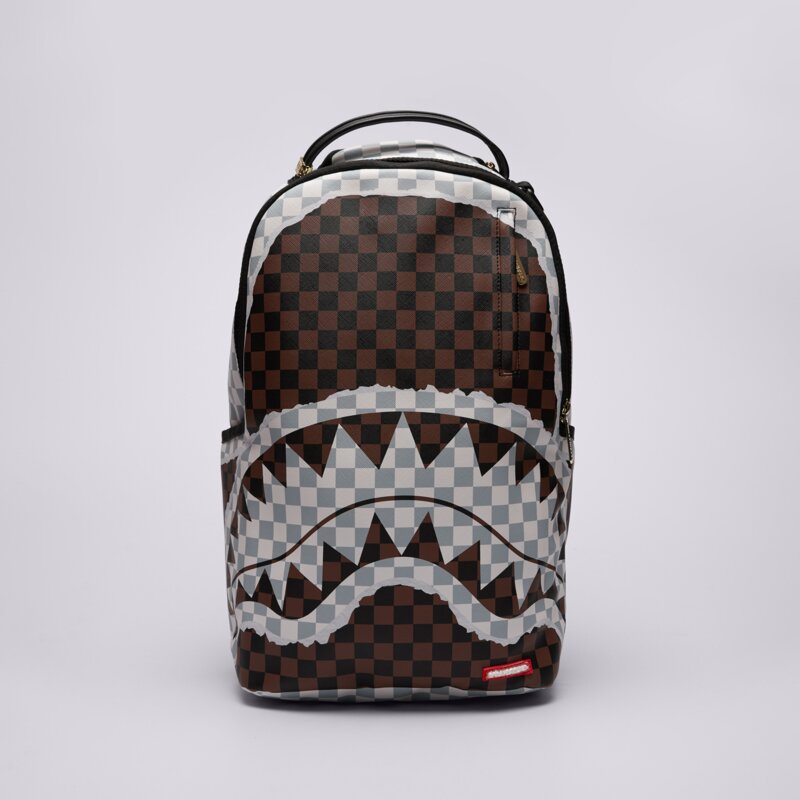 SPRAYGROUND RUKSAK CREAM AND BROWN TEAR CHECK
