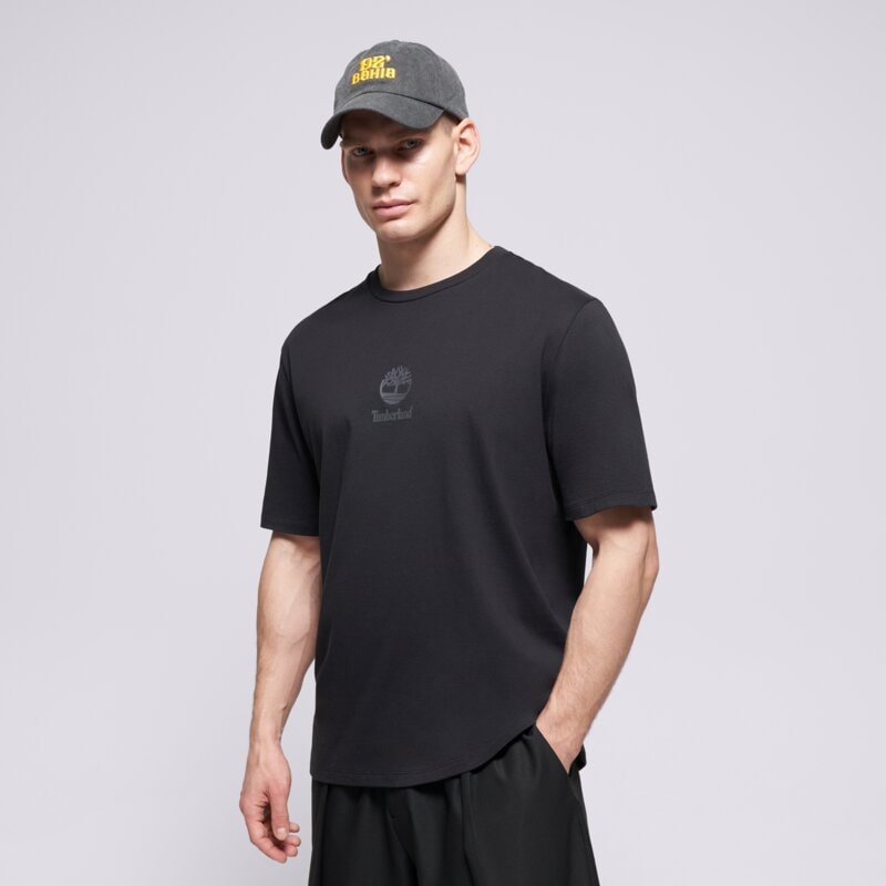 TIMBERLAND TRIČKO NEW SMALL LOGO PRINT SS TEE BLACK PAVEMENT
