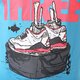 pánske tričko JORDAN TRIČKO AJ III CEMENT SHOES TEE 589096426 farba modrá