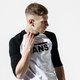 pánske tričko VANS TRIČKO MN VANS CLASSIC RAGLAN WHITE/BLACK vn0002qqyb21 farba biela