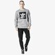 pánska mikina ADIDAS MIKINA BB CREWNECK du8330 farba sivá