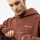 pánska mikina CHAMPION MIKINA S KAPUCŇOU HOODED SWEATSHIRT 217917ms534 farba hnedá