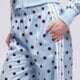 dámske nohavice ADIDAS NOHAVICE  WIDE LEG PANTS kv1170 farba modrá