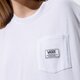 dámske tričko VANS TRIČKO WM WOVEN PATCH POCKET WHITE vn0a5i8fwht1 farba biela