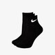 dámske ponožky NIKE PONOŽKY 3PPK QUARTER BLACK sx47060-010 farba čierna