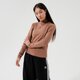 dámske tričko NIKE TRIČKO W NSW ESSNTL MOCK LS TOP dd5882-256 farba hnedá