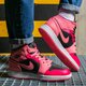 detské tenisky (obuv) AIR JORDAN 1 MID  554725-662 farba ružová