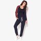 dámske nohavice ADIDAS NOHAVICE  REGULAR CUFF TP bk5817 farba tmavomodrá