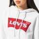 dámska mikina LEVI'S MIKINA S KAPUCŇOU GRAPHIC STANDARD HOODIE 18487-0024 farba biela